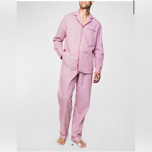Men’s Petit Plume antique red ticking pajama set Christmas - XL